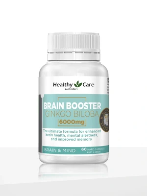 Brain Booster Ginkgo Biloba 6000mg 60 Caps