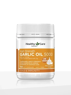 Healthy Care High Strength Garlic Oil 5000 150 Capsules