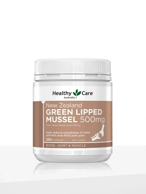 Healthy Care New Zealand Green Lipped Mussel 500mg 250 Capsules