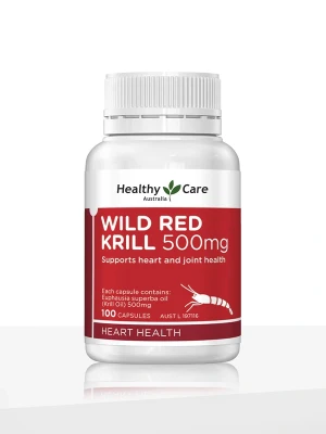 Healthy Care Wild Red Krill Oil 500mg 100 Capsules